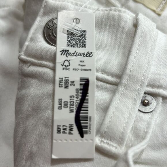 Madewell Mid-rise kick out white jeans NWT - Picture 9 of 13